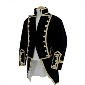 Vintage <b>Men</b> Frock <b>Coat</b> 100% Wool Double Breasted <b>Long</b> Overcoat Custom Logo Historical Uniform Outerwear - Product Image 2