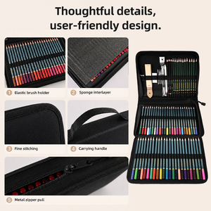 Xin Bowen Set Professionale per Disegno e Schizzo da 96 Pezzi, Kit Multifunzionale <span class=keywords><strong>di</strong></span> Strumenti Artistici per Lavori d'<span class=keywords><strong>Arte</strong></span> - Product Image 5