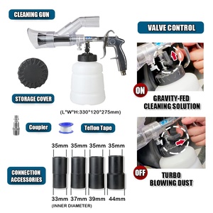 LEMATEC Pistola pulverizadora turbo 2 en 1 de 1000 ml para espuma, limpieza a presión, lavado de coches, herramienta profesional de detallado metálico - Product Image 3