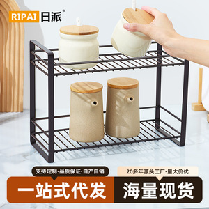 Ripai <b>Kitchen</b> Storage <b>Rack</b> Spice Organizer Multi-Function Shelf For Condiments And Seasonings Rectangle Design - Product Image 5