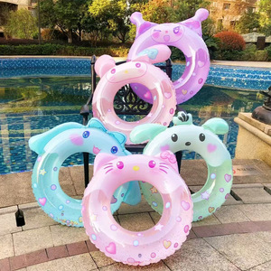 Bouée de natation gonflable pour enfants, en PVC épaissi, design rond, pour piscine et aire de jeux, 60-70 cm - Product Image 1