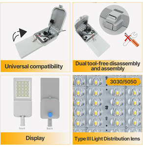 170lm/W LED ánh sáng đường phố công cụ miễn phí trở lại truy cập đường đèn đường ánh sáng LED cho chiếu sáng đường phố đô thị - Product Image 3