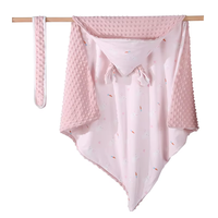 Couverture d'emmaillotage pour bébé en peluche douce et nettoyable avec motif de dessin animé, idéale pour la chambre de maternité et les soins quotidiens
