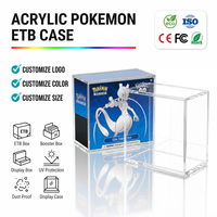 Boîte de protection et de rangement transparente en acrylique pour Pokémon Elite Trainer Box (ETB) avec couvercle magnétique robuste pour collection TCG