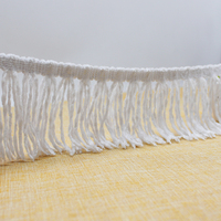 Nouvel arrivage de garnitures d'oreiller en velours Accessoires de vêtement Passementerie à franges larges et accessoires de couture 1000 Yards