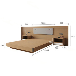 Hot Selling Motel Bed Frame Hotel Furniture Bedroom Sets Stylish Design 3 Star Hotel Furniture Applicable to Apartment Rentals - Product Image 6