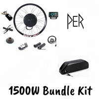 Kit E-Bike avec Moteur Brushless 1500W 48V, Contrôleur 30A, Batterie Lithium 48V 20AH, Vitesse Maximale 65-70km/h, Autonomie 35km