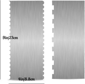 Chất lượng cao băng thép không gỉ mượt mà bánh Pastry Cắt Đánh Bóng Icing <span class=keywords><strong>scraper</strong></span> mượt mà bánh trang trí công cụ nướng - Product Image 4