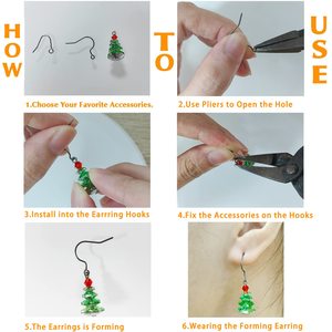 20G küçük saf titanyum küpe takı yapımı için balık iğneleri DIY küpe bulguları hipoalerjenik kanca küpeler yapma kiti - Product Image 5