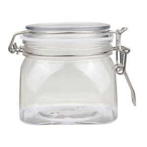 Wholesale Preserve Freshness 500ml 17oz Clear Metal Closure Food Grade Plastic Canister for Food - Product Image 4