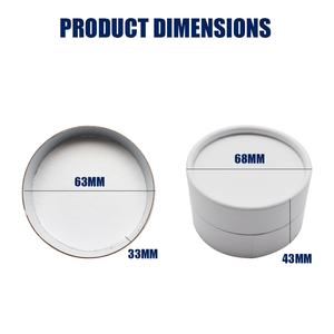 Lot de 50 boîtes rondes en papier pour cosmétiques et aliments, avec film en aluminium à l'intérieur, tube en carton avec couvercle - Product Image 4