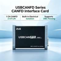 ZLG USBCANFD-100U Interfaz USB-CAN FD de 1 Canal (5 Mbps de Alta Velocidad) para Análisis Industrial CAN FD