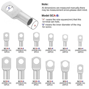 Nhà Máy Bán buôn SC loạt Naked điện thiết bị đầu cuối đóng hộp Đồng Lugs Pin Cáp Lug nối 170 pcs - Product Image 3