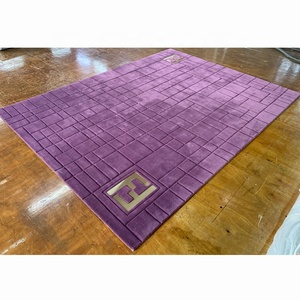 Thảm Dày Chạm Khắc 3 D Làm Bằng Tay Chất Lượng Cao Thảm Phòng Khách Thảm Rộng Thảm Màu Tím Hoặc Xám Giá Bán Buôn - Product Image 6