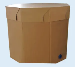 1000L Lebensmittel Grade IBC Flexitank Tank für liqud eier Verschiffen mit 2 Schichten PE Liner Tasche Papier IBC Container