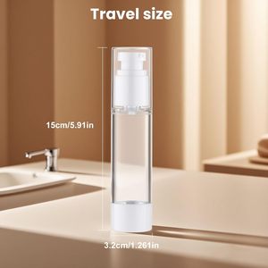 Factory Custom <b>Empty</b> 15ml 30ml 50ml 80ml 120ml AS/PP Cream Skincare Airless Pump <b>Bottle</b> Made <b>Plastic</b> Shampoo Cosmetics Packaging - Product Image 2
