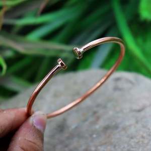 All Wear's Unisex Hammered Copper Bangle Handcrafted Metal Crafts <b>Cute</b> New Arrival Best Price Gift for Fashion <b>Bracelets</b> Bangles - Product Image 3