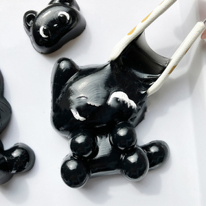NEW Cartoon Black Kitten with Small Kitten <b>Squishy</b> Toy-sticky Fidget Stress Relief Gift for Kids&Adults Therapy Party Favors - Product Image 3