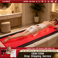Lit de luminothérapie infrarouge ILUXRED homologué CE ROHS FCC, vente directe d'usine, luminothérapie rouge pour tout le corps, équipement pour SPA et salon