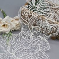 Nouvelle dentelle guipure en laine douce et moelleuse, à franges, soluble à l'eau, pour vêtements, accessoires, chemises pour hommes et femmes