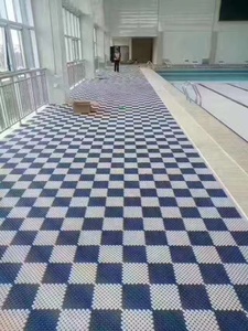 Dalles en plastique modernes pour piscine et <span class=keywords><strong>salle</strong></span> <span class=keywords><strong>de</strong></span> <span class=keywords><strong>bain</strong></span>, antidérapantes, durables, <span class=keywords><strong>de</strong></span> qualité alimentaire, en PP, emboîtables, 25*25mm - Product Image 3