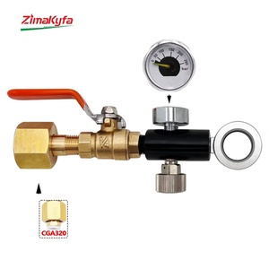 Adaptador de Recarga de CO2 para Agua Carbonatada Zimakyfa, Compatible con Cilindros Sodastream Quick Connect DUO Art Terra, Manómetro de 250 Bares, Latón OEM, 1 Año de Garantía - Product Image 3