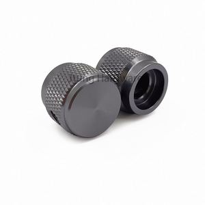 Perillas de aluminio gris hilado para codificador de control rotatorio y potenciómetro, con eje para montaje en panel - Product Image 4