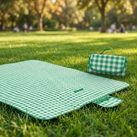 Tapis de pique-nique léger pour l'extérieur, 2x2m, carré, pour le camping et la plage