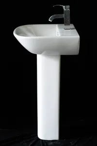 Fabricant personnalisé 6L base classique lavabo à la main évier piédestal en céramique