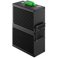 Conmutador Industrial de 2 Puertos, Conmutador de Fibra Óptica SC para Riel DIN, Conversor de Medios Ethernet para Uso Industrial