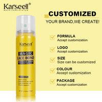 Nouveautés Marque privée Réservoir en aérosol Tenue forte Perruque Fondante Spray Adhésif pour colle à cheveux Spray Fondant pour dentelle