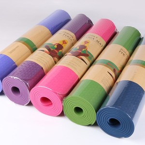 TPE Monochrome Yoga Strap 183*61 Thickened Non-Slip Fitness Rope <strong>Skipping</strong> Portable Straight Hair <strong>Mat</strong> High Yoga <strong>Mat</strong> - Product Image 3