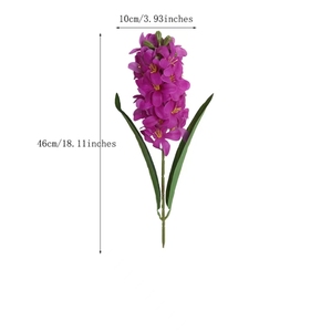 LUYI 1 <span class=keywords><strong>Jacinthe</strong></span>. Fleur Artificielle Élégante Haut de Gamme pour Salon, Balcon, Mariage, Décoration Romantique, Aménagement de Scène, Chambre Confortable - Product Image 2