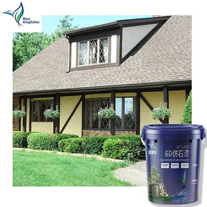 Weather Proof Rust Proof New Material Super Waterproof Acrylic Roof Stone Coating Faux Effect Stone Paint