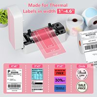 Mini impresora térmica de etiquetas portátil 4x6, mini impresora de etiquetas de mano USB + para fotos, pegatinas, códigos de barras, recibos POS