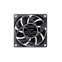 Teucer UT-7015 noir boîtier d'ordinateur de bureau 7cm ventilateur mince 1.8W boule CPU radiateur 7015 contrôle de la température ventilateur de refroidissement en plastique