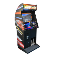 Machine de jeu de voiture de course d'arcade à jetons jeux vidéo de simulateur de conduite pour parc d'attractions