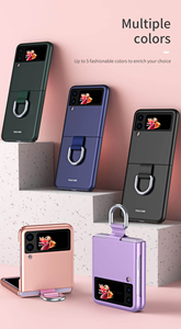 Étui pour <span class=keywords><strong>Samsung</strong></span> Galaxy Z Flip 3 4 5 avec anneau de maintien en PC pour téléphone pliable - Product Image 5