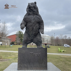 Университет на открытом воздухе современные декоративные металлические художественные Уникальные Большие Литые медные скульптуры бронзовые статуи медведя для продажи - Product Image 4