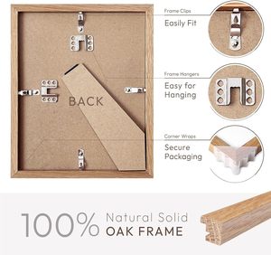 Solid Oak Wood 8x10 Picture <strong>Frame</strong> Mat Classically 5x7 <strong>10x8</strong> Wall Tabletop Display <strong>Photo</strong> <strong>Frames</strong> Set Natural Oak 8x10 Picture <strong>Frame</strong> - Product Image 4