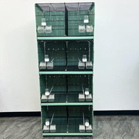 KWS Cages d'Élevage pour Oiseaux Empilables en Métal Pliables 60*32*38cm, Cages pour Canaris et Perroquets