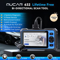 Herramientas de Diagnóstico Automotriz MUCAR 632 para 4 Sistemas ECM/TCM/SRS/ABS, Escáner OBD2 de Coche con 15 Funciones de Reinicio, Actualización Gratuita de por Vida 2025, Herramientas de Escaneo CANFD