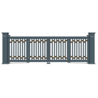 Portail Coulissant Automatique Électrique Pliant en Aluminium et Alliage Artistique, Dernier Style, Haute Qualité, Durable, Écologique, pour Jardin et Villa Extérieurs