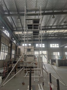 Échafaudage mobile en <span class=keywords><strong>aluminium</strong></span> pour la construction de bâtiments 8M 10M Echafaudagetour 1 AN de support technique en ligne de conception graphique - Product Image 4