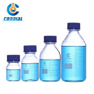 CORDIAL 25-2000ml Klare Glasreagenzflasche mit Blauem GL45 Gewindeverschluss für Laborlagerung - Product Image 1