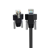 CAT 5e 6A RJ45 M/M/F/F sekrup pengunci hadiah kamera TV industri CCD Gigabit Ethernet LAN kabel interkoneksi