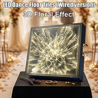 Panel LED de 50x50cm para Pista de Baile, Portátil, Plug and Play, con Efecto 3D de Cielo Estrellado, Vidrio Templado, IP55, para Bodas, Fiestas, DJ, Discotecas