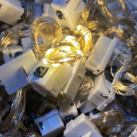 Guirlande lumineuse d'ambiance 2026 pour décoration de sapin de Noël, fil de cuivre, LED, piles bouton, fleurs colorées, cadeau