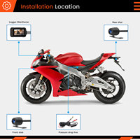 Podofo 3,0 "cámara de salpicadero de motocicleta Full HD 720P grabadora de conducción Vista frontal y trasera motocicleta coche DVR Cámara IP67 impermeable
