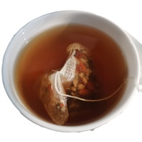 Té Herbal Personalizado de Marca Privada, Mezcla de Semillas de Coix, Gordolobo, Moringa, Flor de Hibisco y Frutas, Té Saludable en Bolsitas Piramidales, 100% Natural